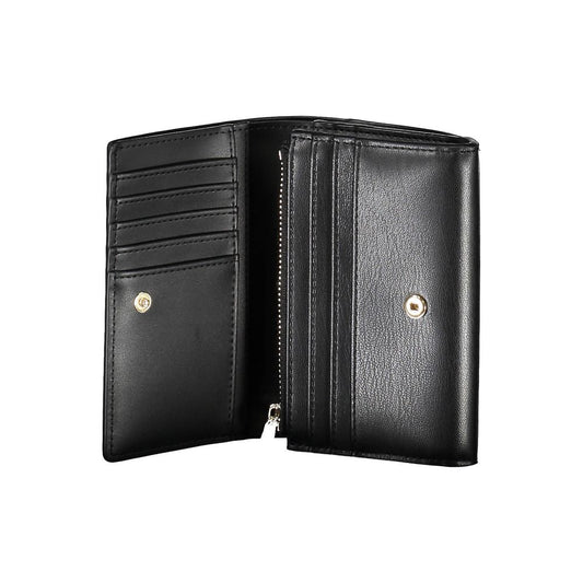 Black Polyurethane Women Wallet
