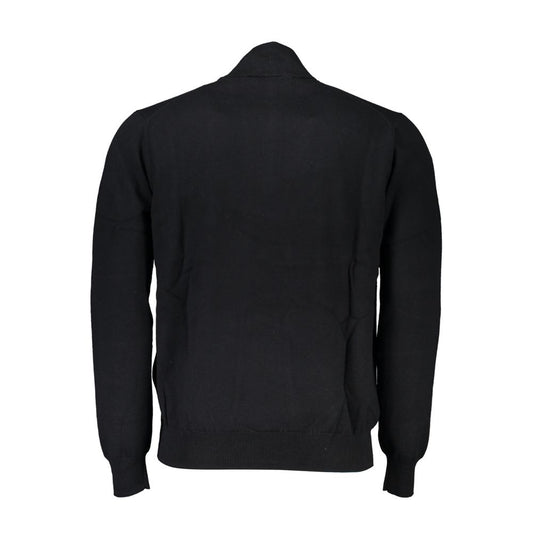 Black Cotton Men Sweater