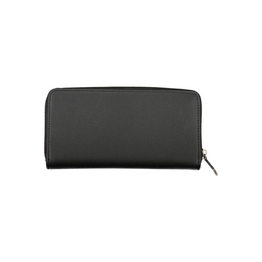 Black Polyester Women Wallet