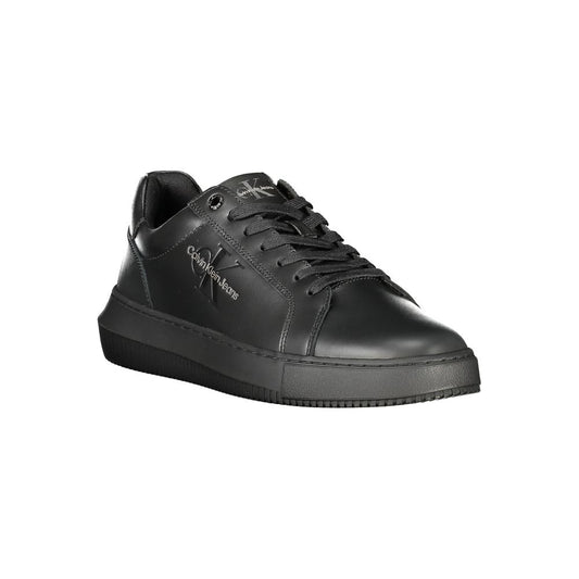 Black Leather Men Sneaker