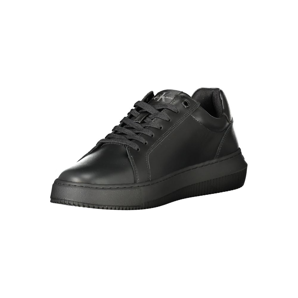 Black Leather Men Sneaker
