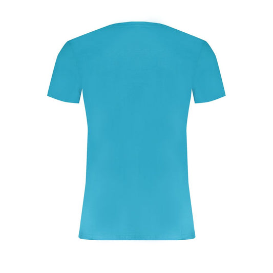 Light Blue Cotton Men T-Shirt