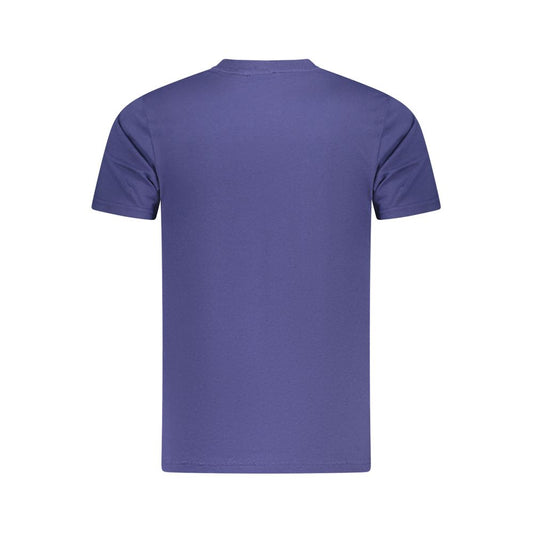Blue Cotton Men T-Shirt