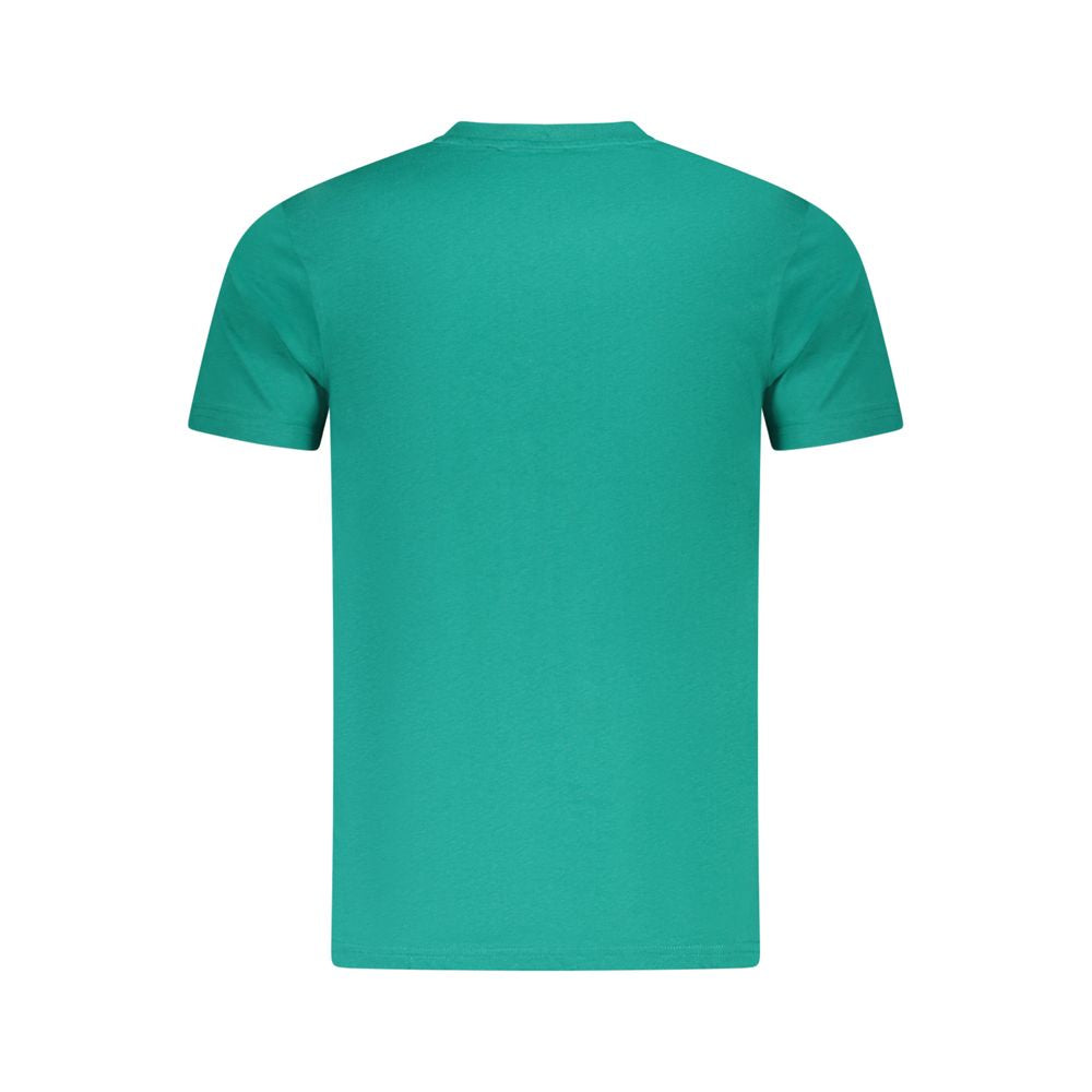 Green Cotton Men T-Shirt