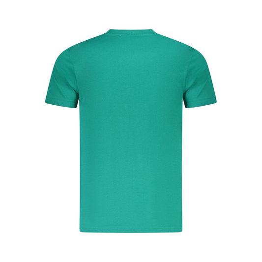 Green Cotton Men T-Shirt