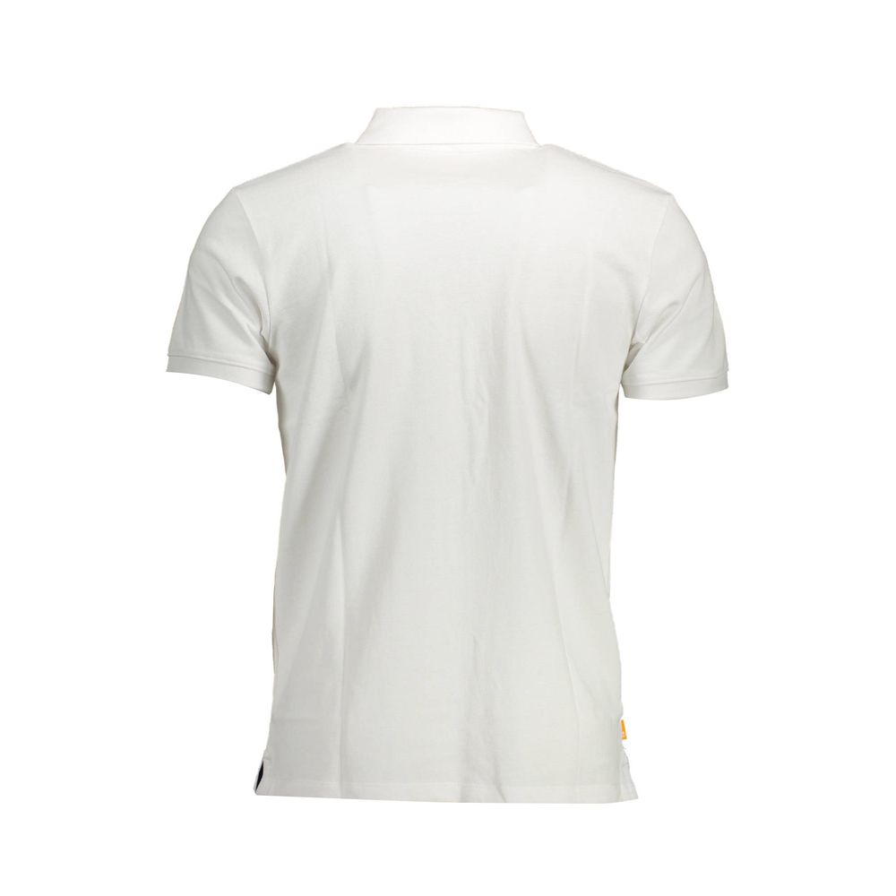 White Cotton Men Polo Shirt