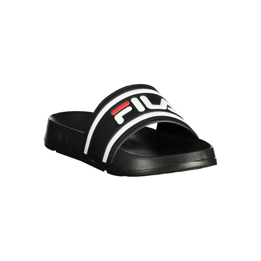 Black Polyurethane Women Slipper