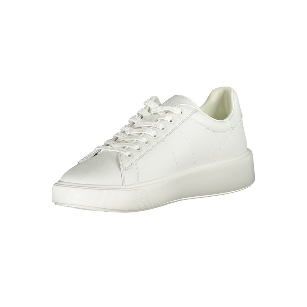 White Polyurethane Men Sneaker