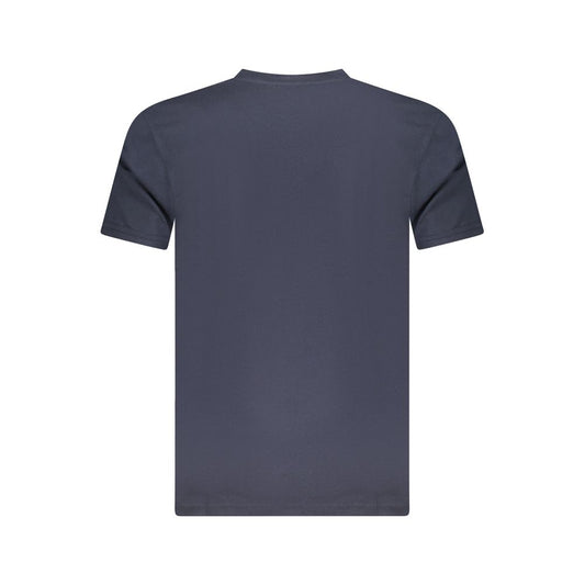 Blue Cotton Men T-Shirt