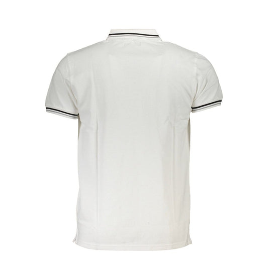 White Cotton Men Polo Shirt