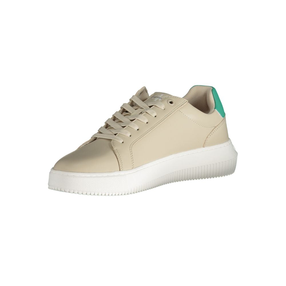 Beige Leather Men's Sneaker