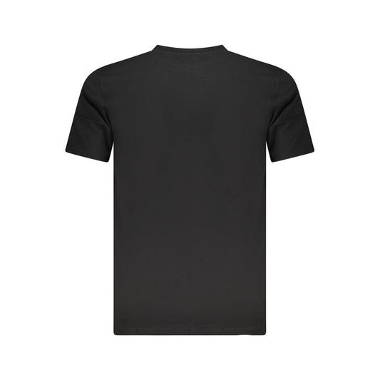Black Cotton Men T-Shirt