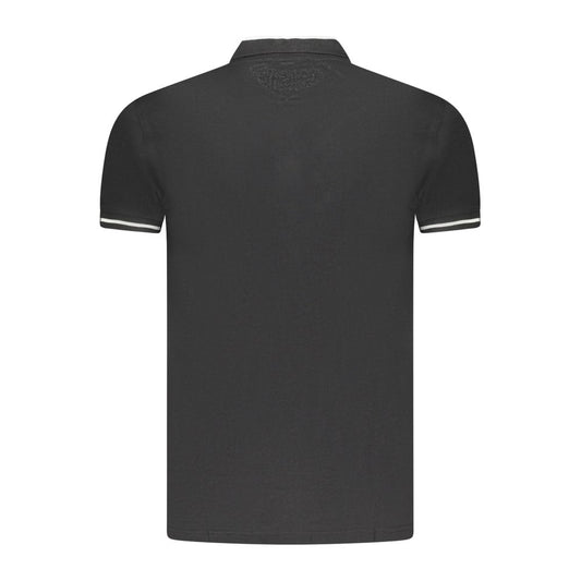 Black Cotton Men Polo