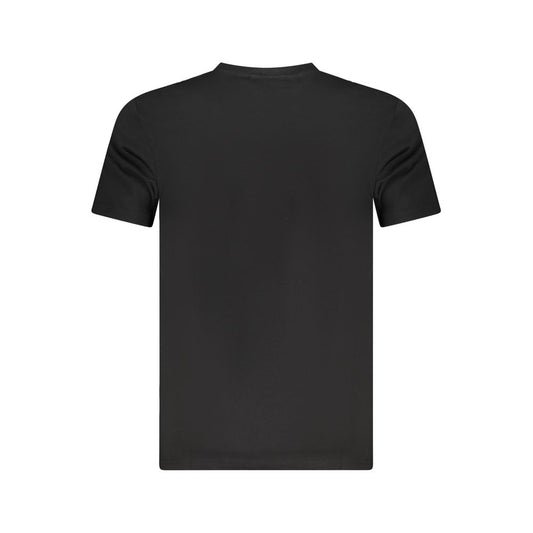 Black Cotton Men T-Shirt