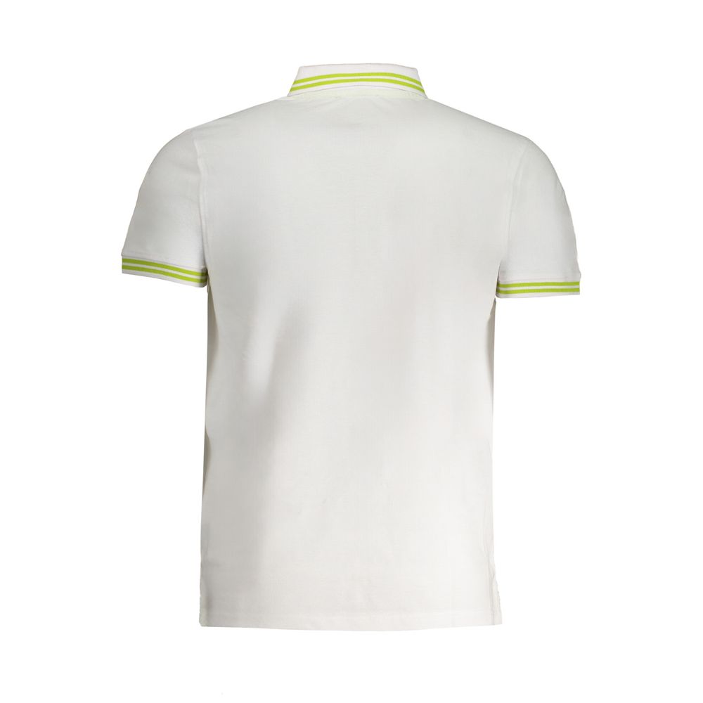 White Cotton Men Polo Shirt