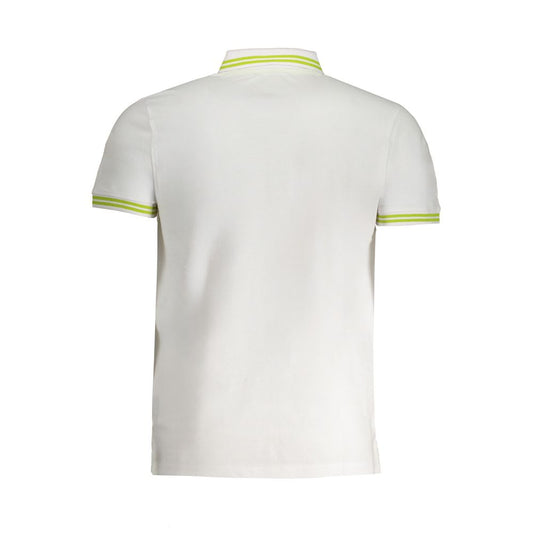 White Cotton Men Polo Shirt