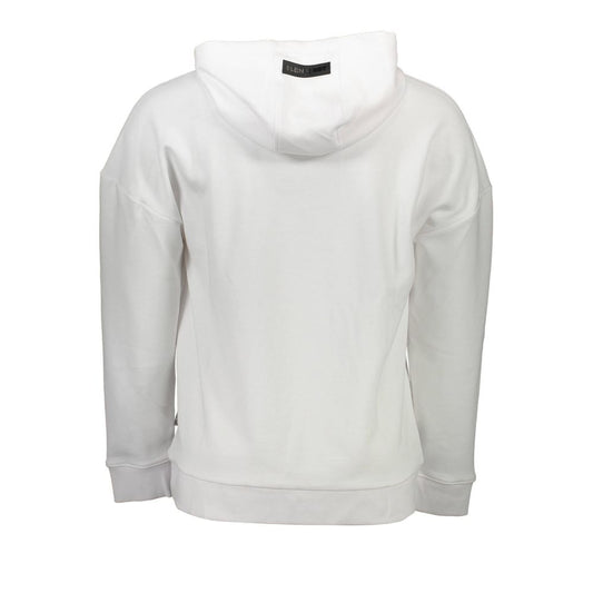 White Cotton Men's Hooded Sweatshirt