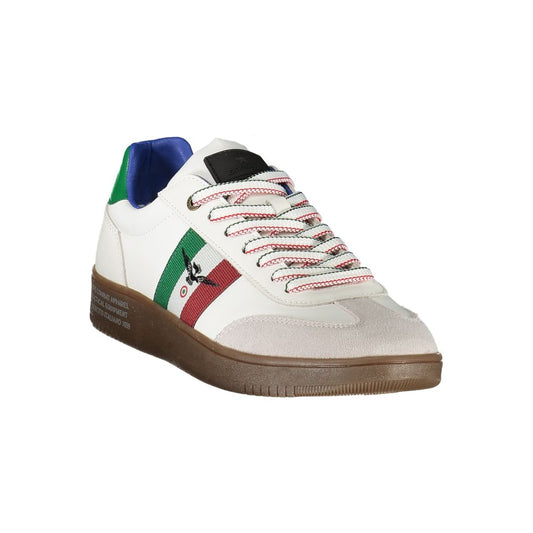 White Polyurethane Men's Sneaker