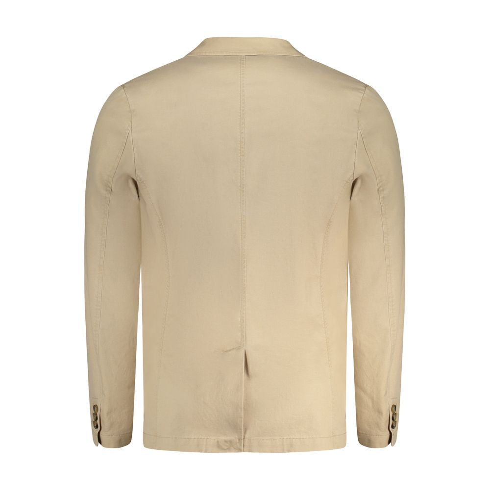 Beige Cotton Men's Jacket