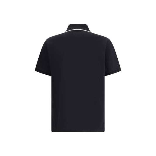 Black Cotton Polo Shirt