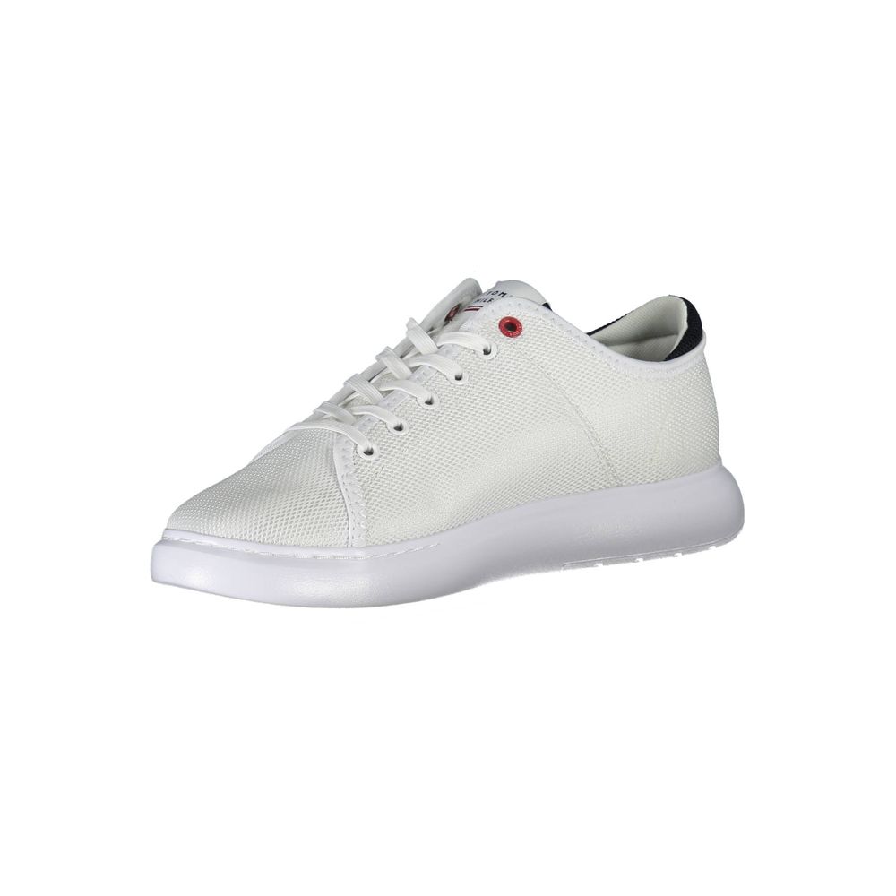 White Polyester Men Sneaker