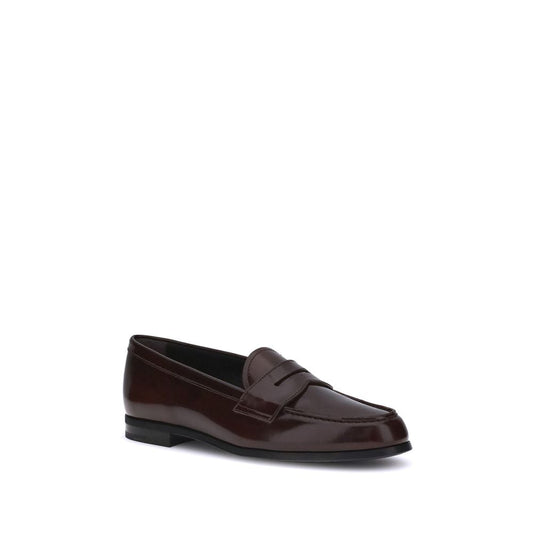 Brown Calf Leather Bos Taurus Slip-On Loafers