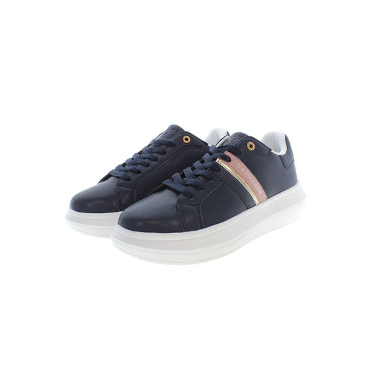 Blue Polyester Women Sneaker