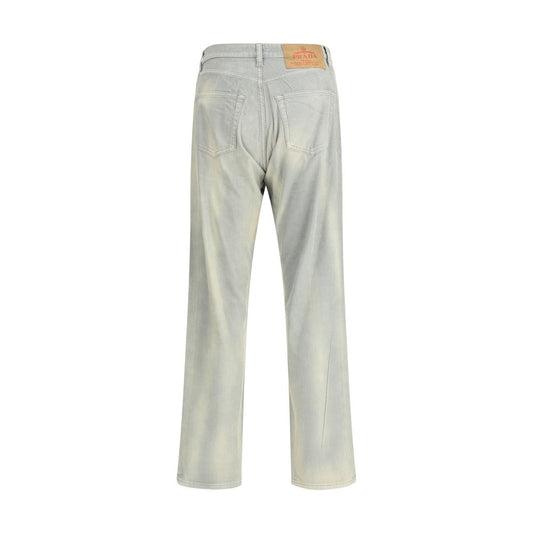 Light Blue Cotton Casual Pants