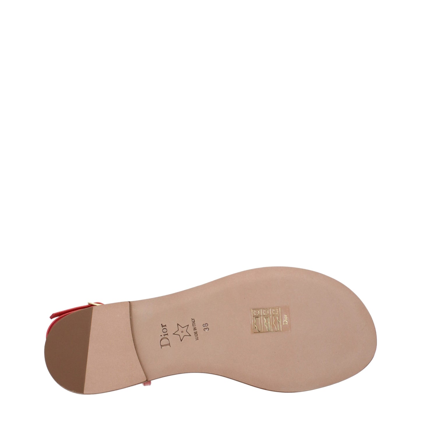 Pink Leather Flip-Flop Sandals