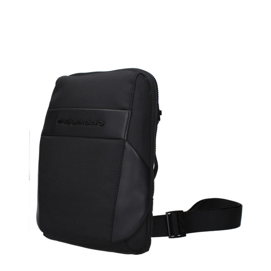 Black Fabric Crossbody Bag