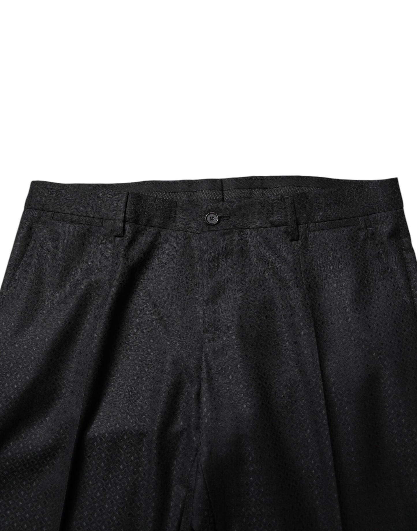 Black Jacquard Single Breasted 2 Piece Suit