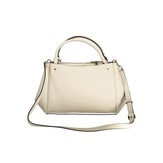 White Polyethylene Women Handbag