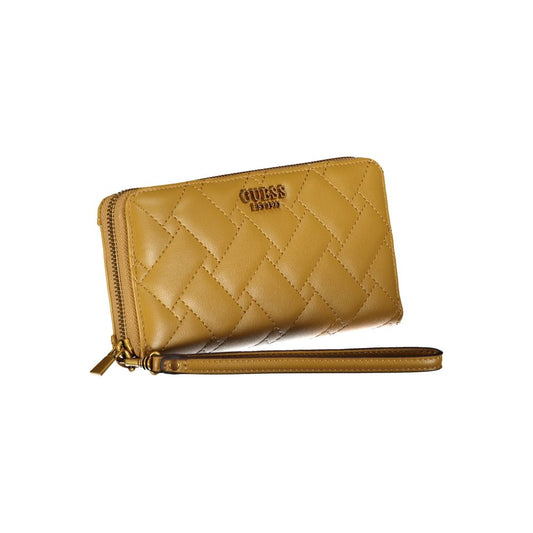 Yellow Polyurethane Women Wallet