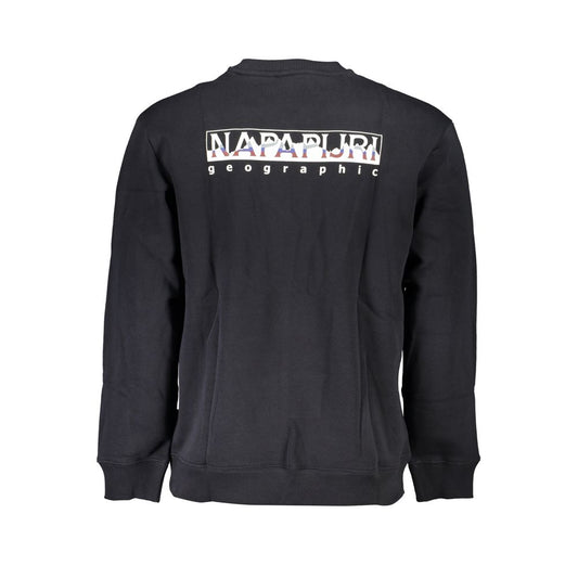 Black Cotton Men Sweatshirt