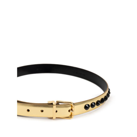 Gold Leather Regular Belt
