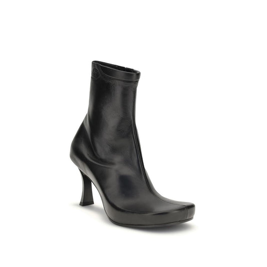 Black Calf Leather Bos Taurus Ankle Boots