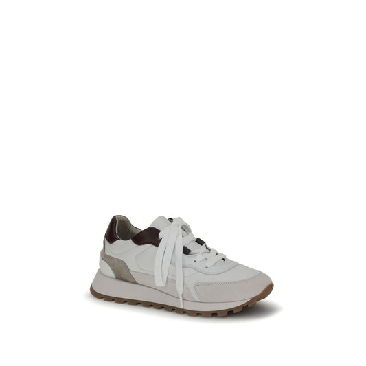 White Leather Athletic Sneakers