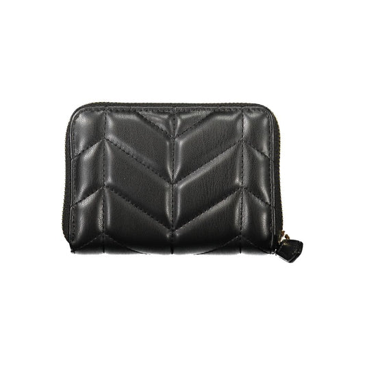 Black Polyurethane Women Wallet