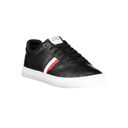 Black Polyester Men Sneaker