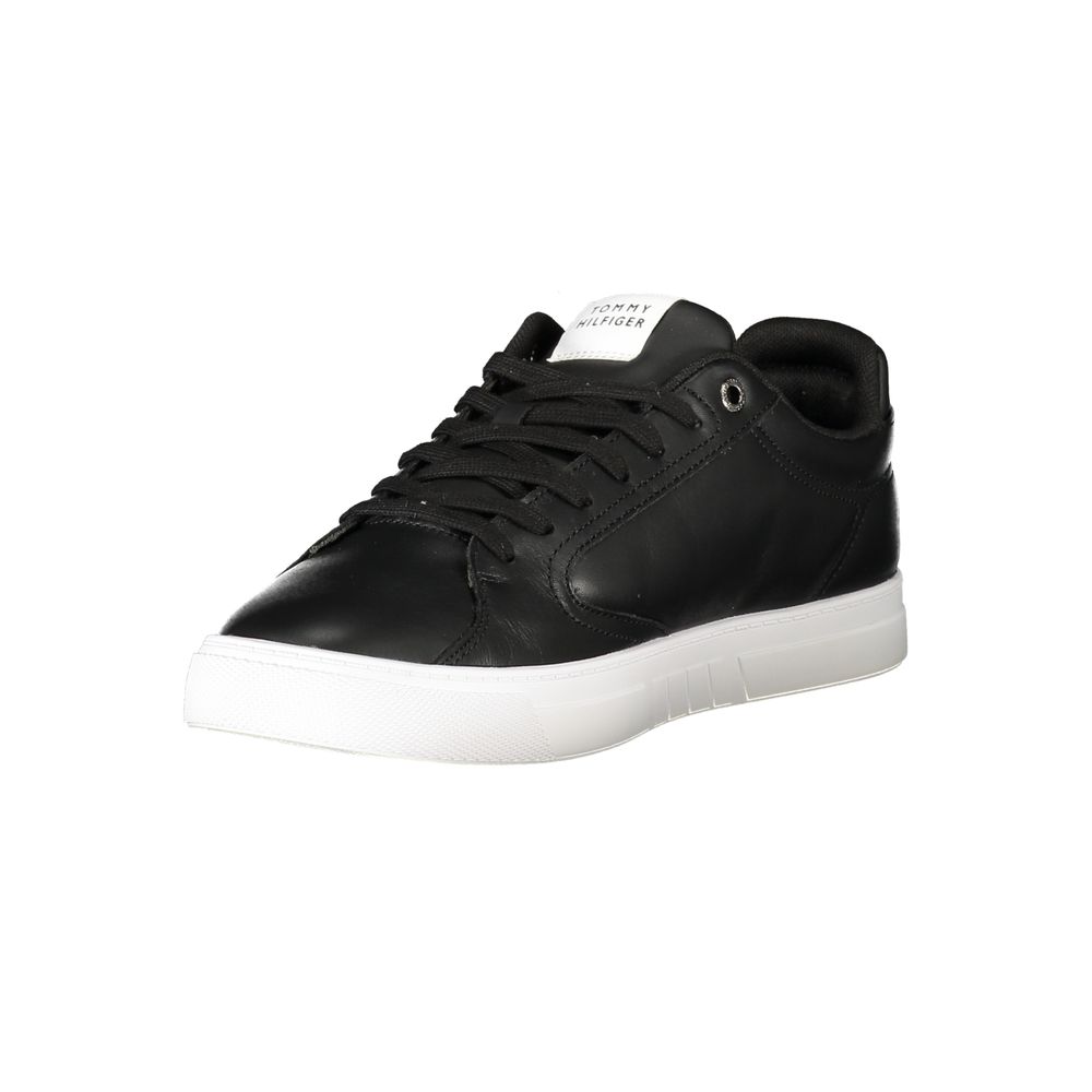 Black Polyester Men Sneaker