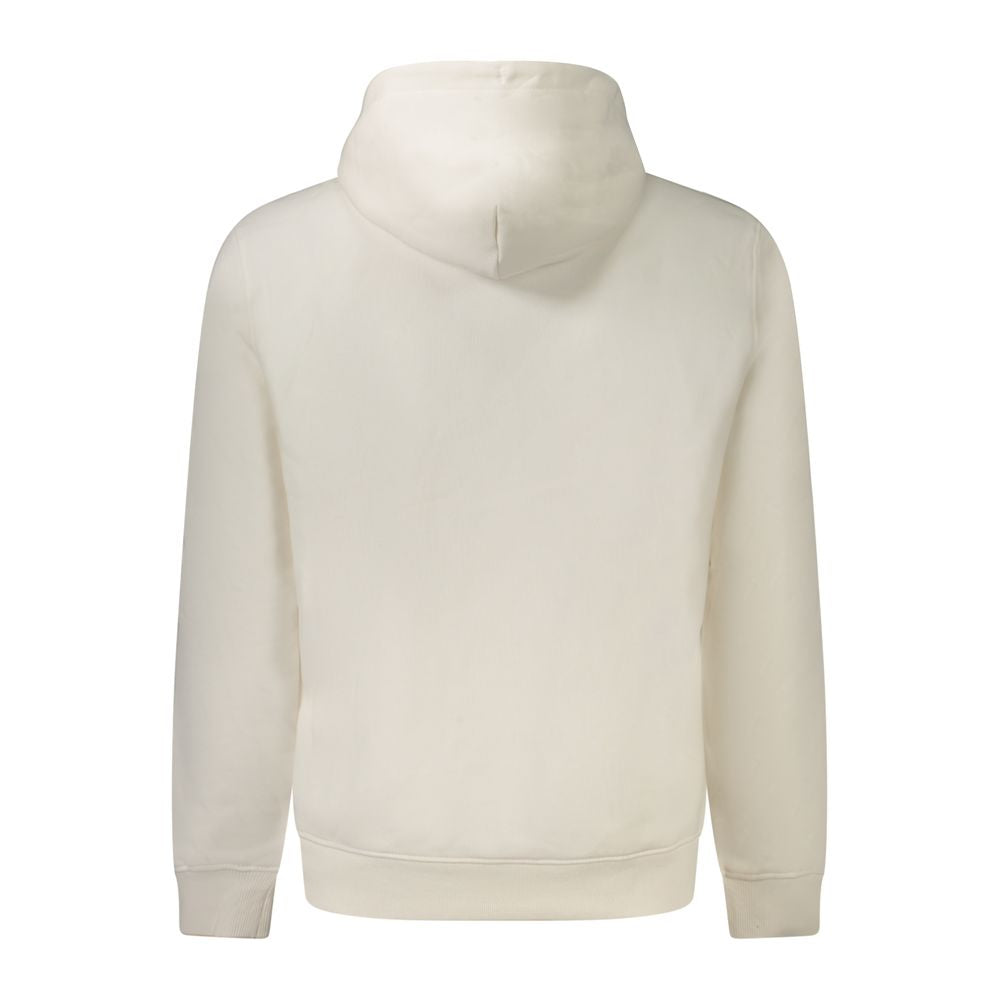 White Cotton Men's Hooded Sweatshirt