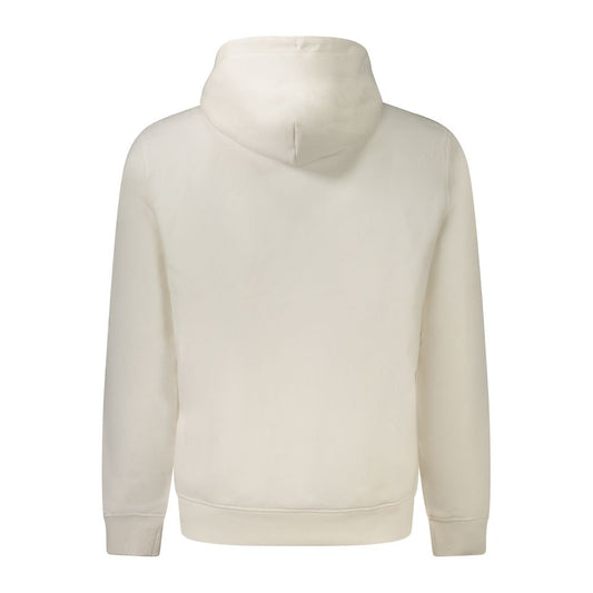 White Cotton Men's Hooded Sweatshirt