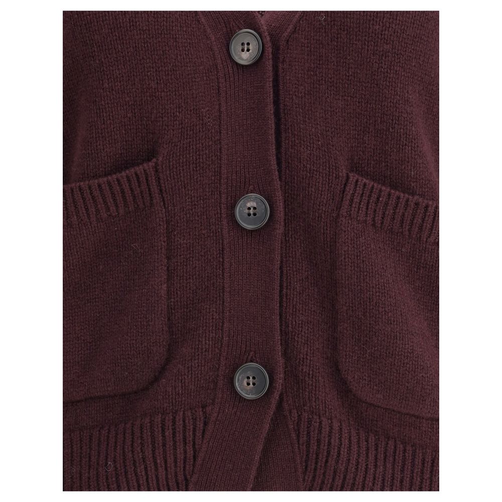 Purple Cashmere Cardigan