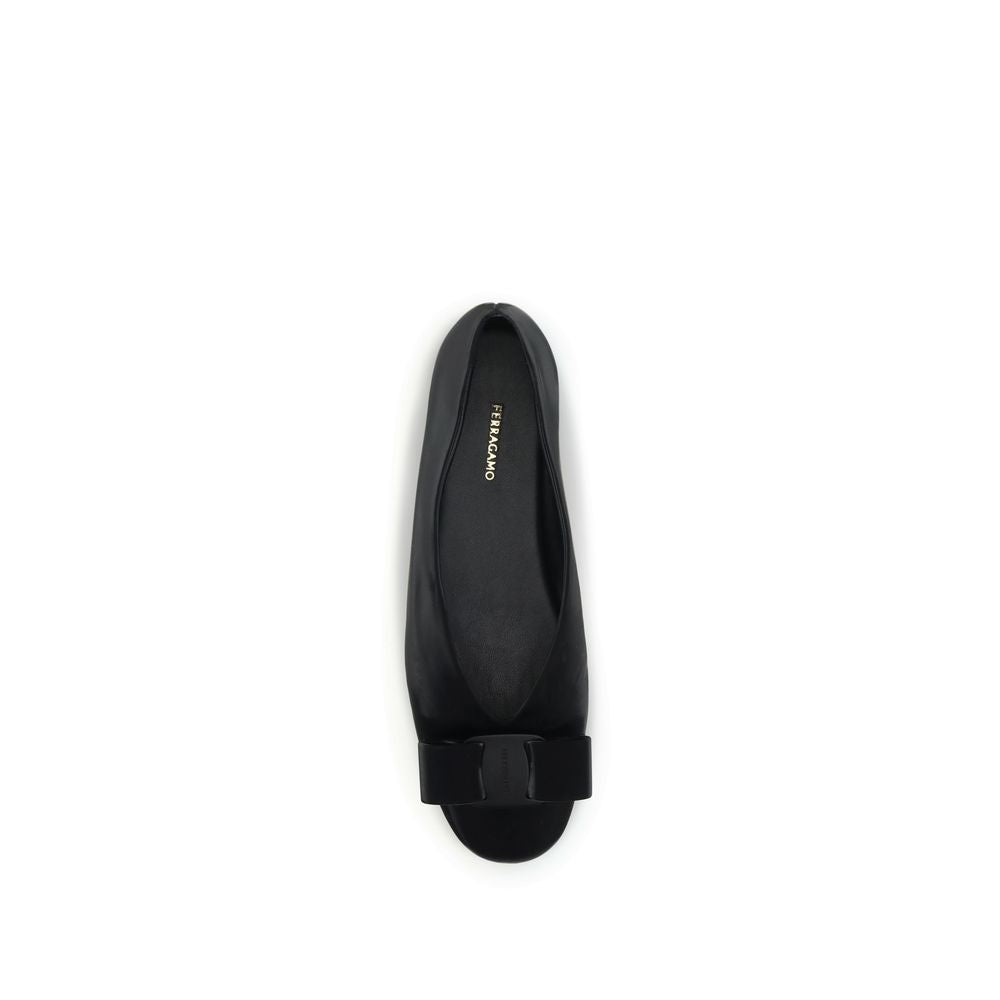 Black Calf Leather Bos Taurus Ballet Flats