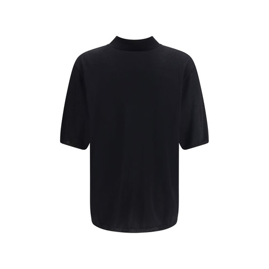 Black Wool Polo Shirt
