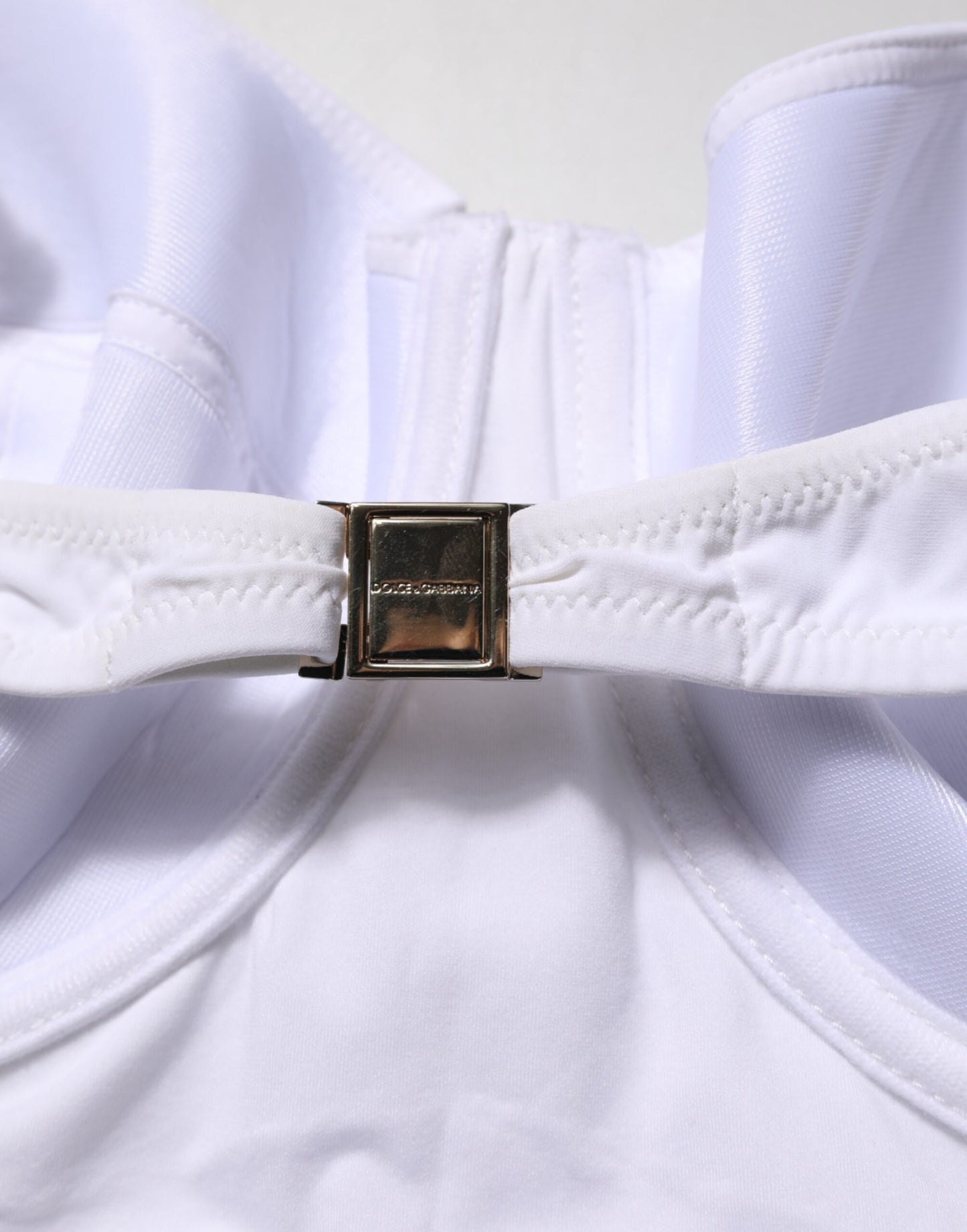 White Padded Balconette One Piece Swimwear