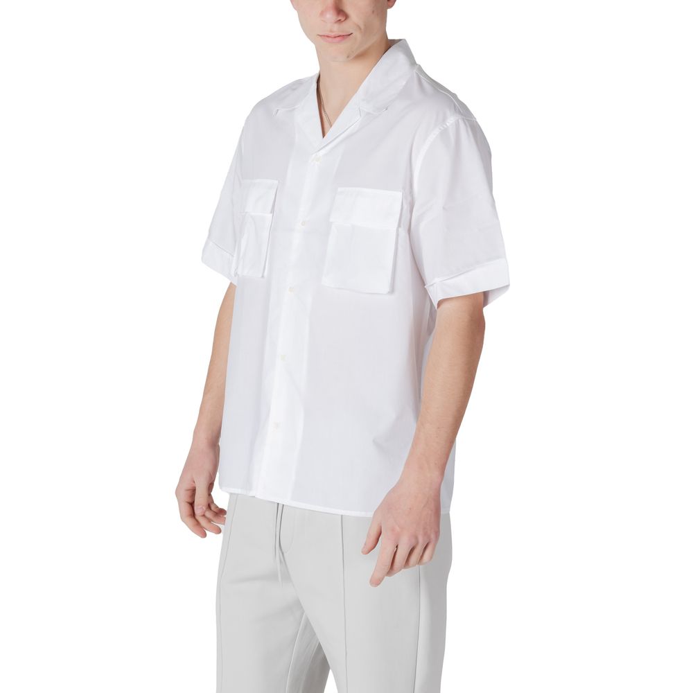 White Lyocell Shortsleeve Shirt