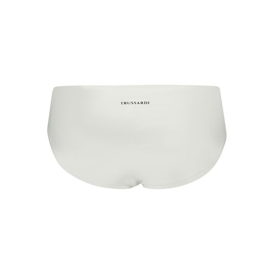 White Polyamide Men's Swim Briefs