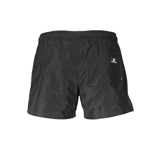 Black Polyester Men Swim Boxer