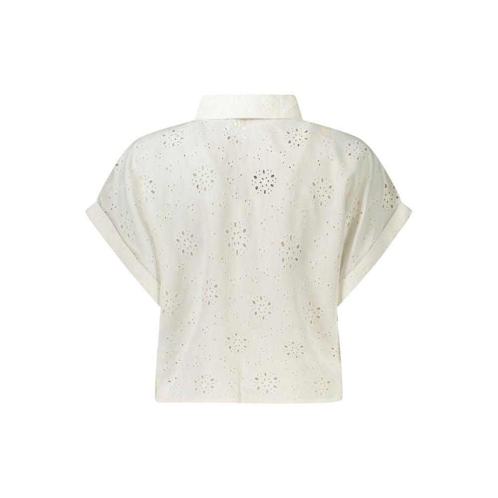 White Lyocell Women Shirt